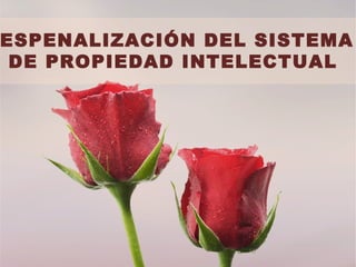 ESPENALIZACIÓN DEL SISTEMA
DE PROPIEDAD INTELECTUAL
 