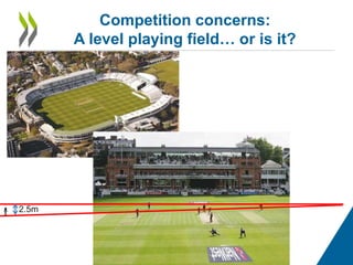 2.5m
Competition concerns:
A level playing field… or is it?
 