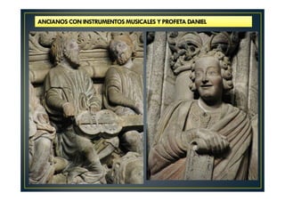ANCIANOS CON INSTRUMENTOSMUSICALES Y PROFETA DANIEL
 