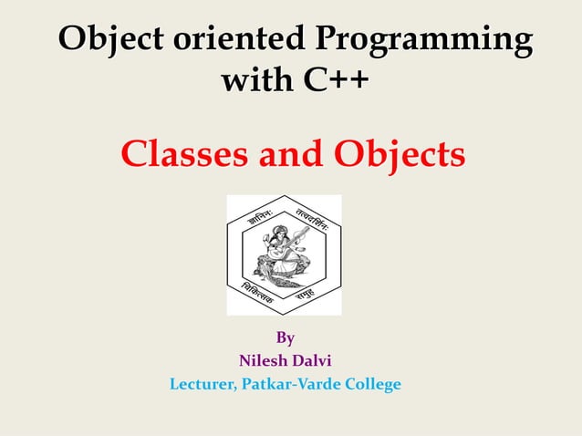 Classes and objects | PPT