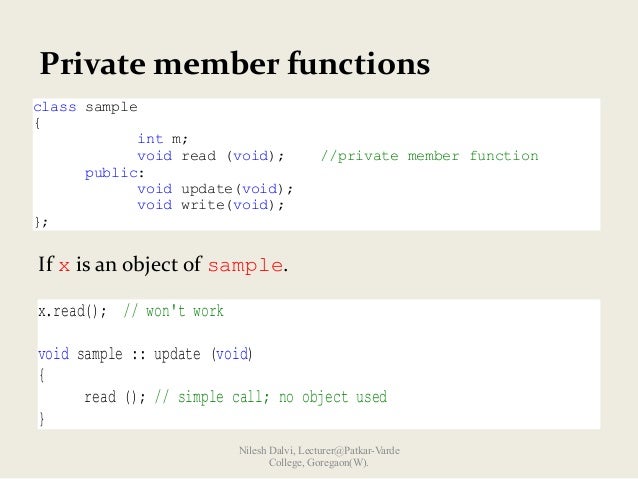 Classes and objects