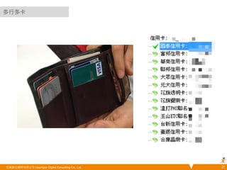 多行多卡 
悠識數位顧問有限公司 UserXper Digital Consulting Co., Ltd. 21 
 