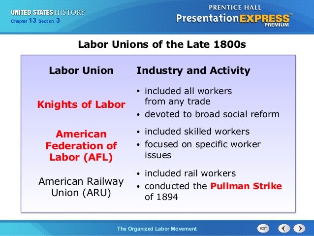 US History Ch. 4 Section 3 Notes Knights Of Labor Union