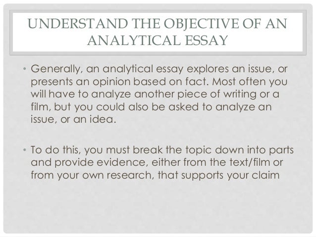 How to write analytical essay