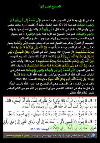 المسيح ليس إلياً 
 