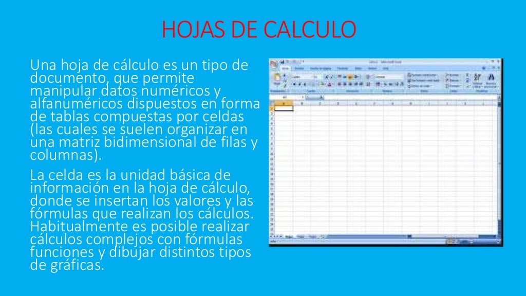 HOJAS DE CALCULO