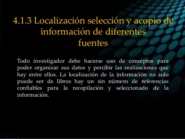 4.Gestión de la información para la investigación documental