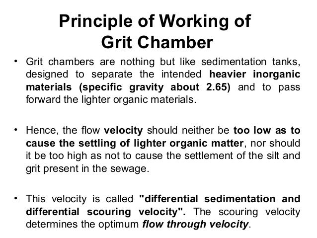 water treatment processes design criteria for screen chamber
