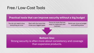 Small Budget, Big Defense: Free and Low-Cost Cybersecurity Tools for ...