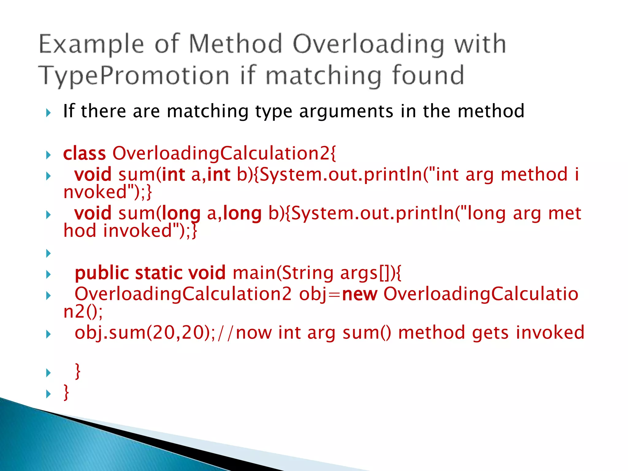 4. method overloading | PPTX | Programming Languages | Computing