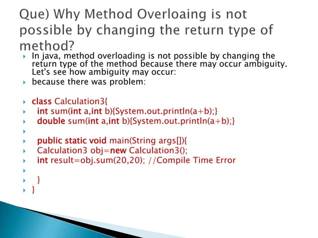 4. method overloading | PPT