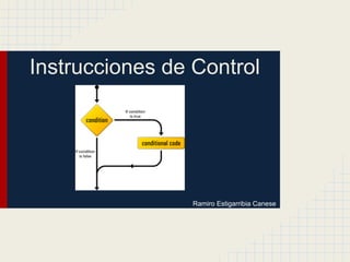 Instrucciones de Control
Ramiro Estigarribia Canese
 
