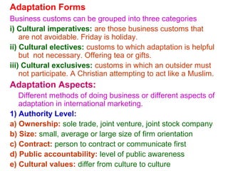 Relational Customs Business customes and practics in global marketing | PPT