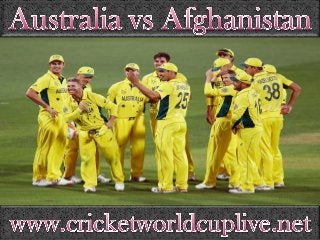 watch Australia vs Afghanistan online streaming