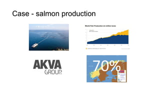 Case - salmon production
70%	
  
 