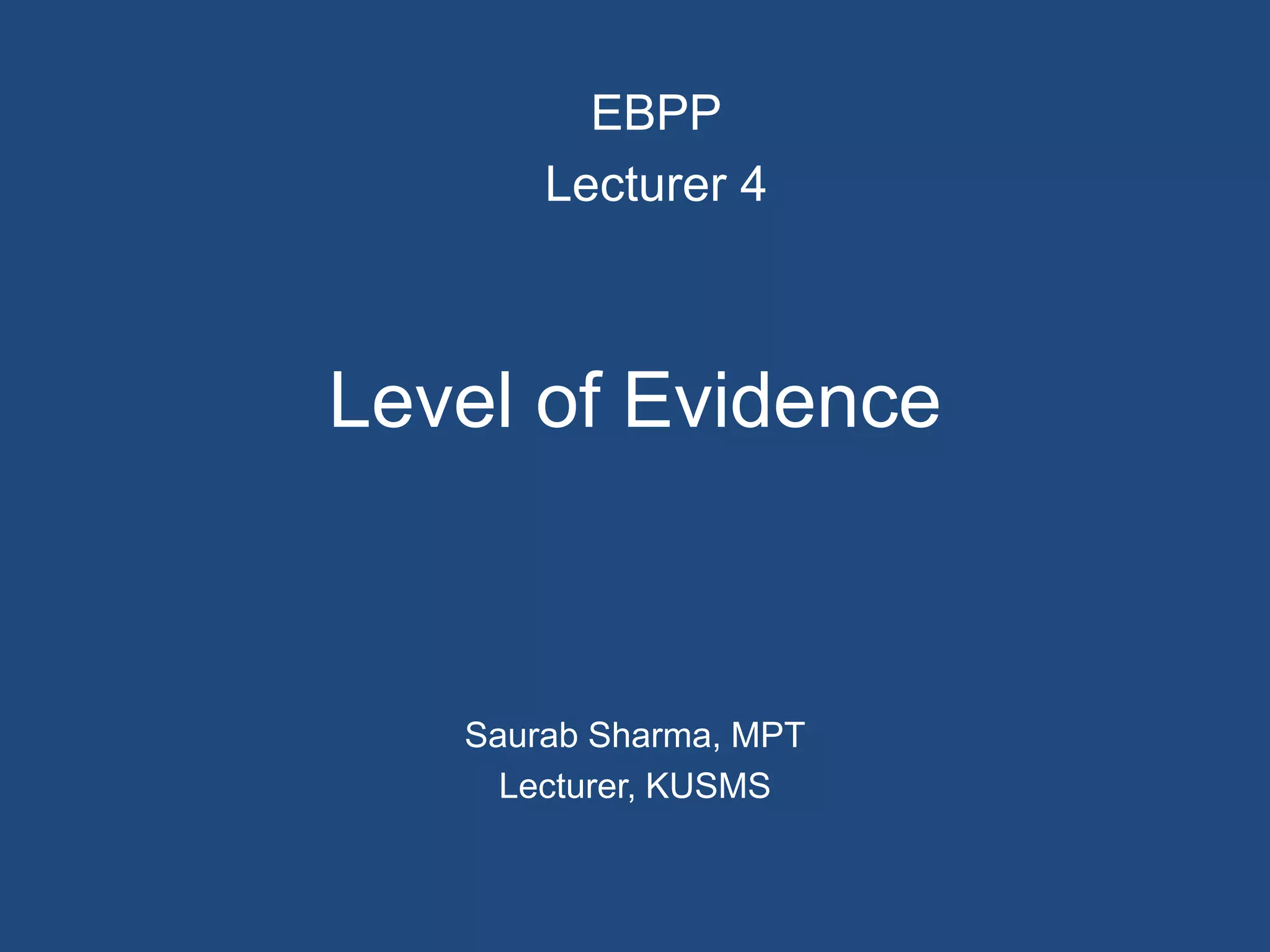 4. level of evidence | PPTX