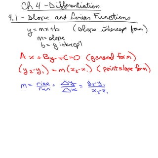 4.1   slope of linear functions
