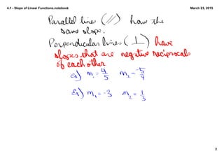 4.1­SlopeofLinearFunctions.notebook
2
March23,2015
 