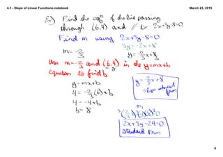 4.1­SlopeofLinearFunctions.notebook
4
March23,2015
 