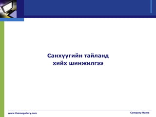 Санхүүгийн тайланд
хийх шинжилгээ
www.themegallery.com Company Name
 