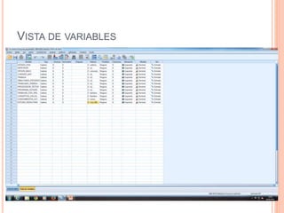 VISTA DE VARIABLES
 