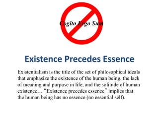 existence precedes essence meaning