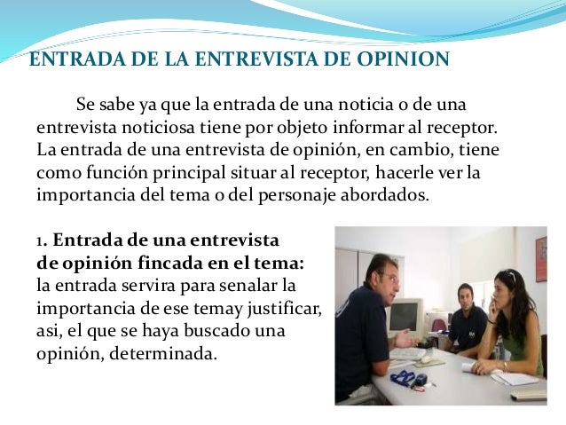 entrevista opinion