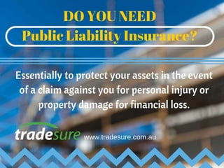 Tradesure.com.au Public Liability Insurance 4