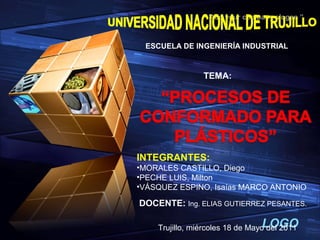 LOGO
“ Add your company slogan ”
ESCUELA DE INGENIERÍA INDUSTRIAL
INTEGRANTES:
•MORALES CASTILLO, Diego
•PECHE LUIS, Milton
•VÁSQUEZ ESPINO, Isaías MARCO ANTONIO
DOCENTE: Ing. ELIAS GUTIERREZ PESANTES.
TEMA:
Trujillo, miércoles 18 de Mayo del 2011
 
