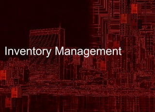 2-1
Inventory Management
 