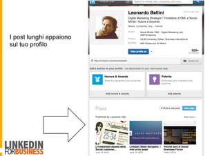 I post lunghi appaiono
sul tuo profilo
 
