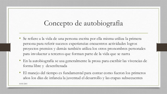 Autobiografía. Entrecruzamiento curricular
