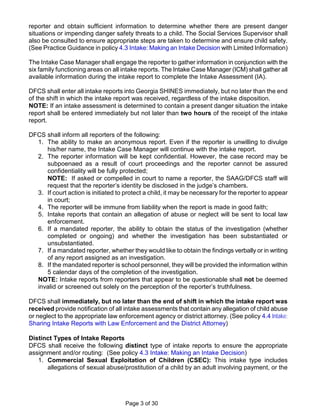Intake Report Example 4.1 receiving intake reports | PDF