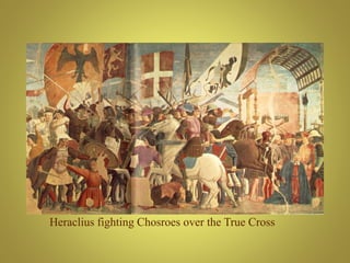 Heraclius fighting Chosroes over the True Cross
 