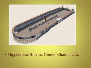 • Hippodrome Blue vs. Greens Chariot races
 