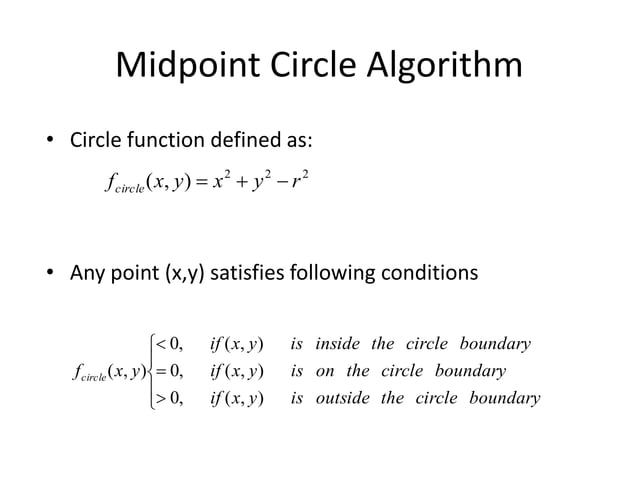 Output primitives in Computer Graphics