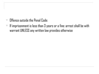 CPC-Arrest & Rights relating to the Arrest
