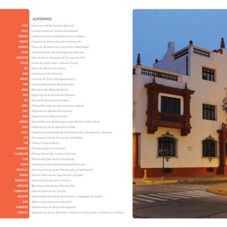 Presentación	 4
Panorámica del Turismo Municipal en Chile	 6
El Camino de la Sustentabilidad 	 8	
Manual de Buenas Práctic...