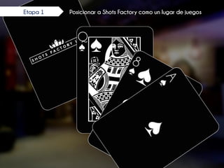 Posicionar a Shots Factory como un lugar de juegosEtapa 1
 