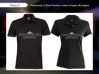 Posicionar a Shots Factory como un lugar de juegosEtapa 3
 