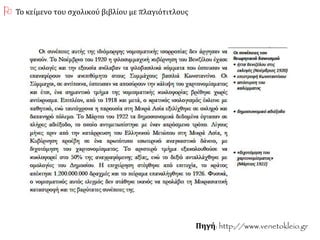 Πηγή: http://www.venetokleio.gr
 Το κείμενο του σχολικού βιβλίου με πλαγιότιτλους
 