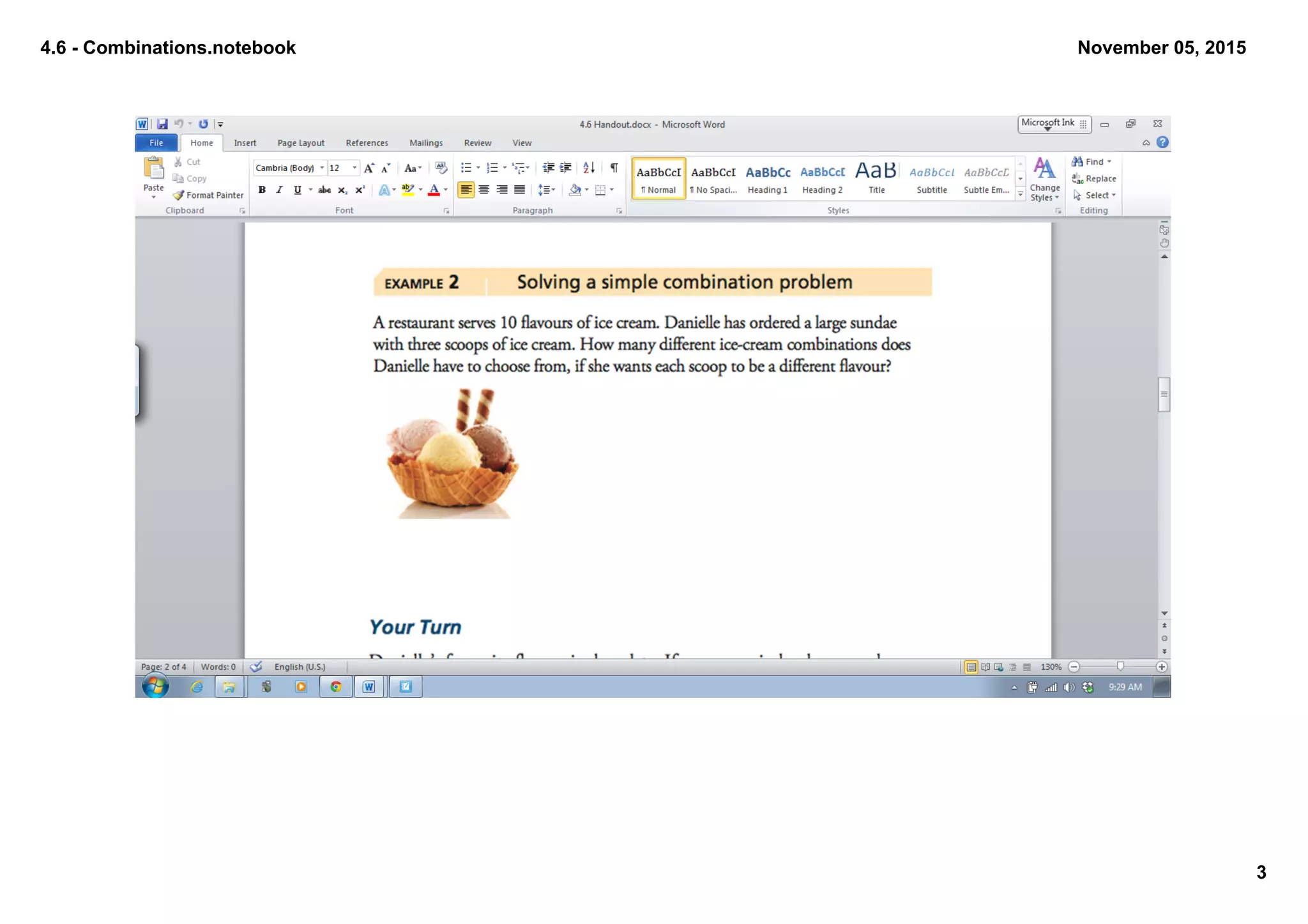 4.6 Combinations.notebook
3
November 05, 2015