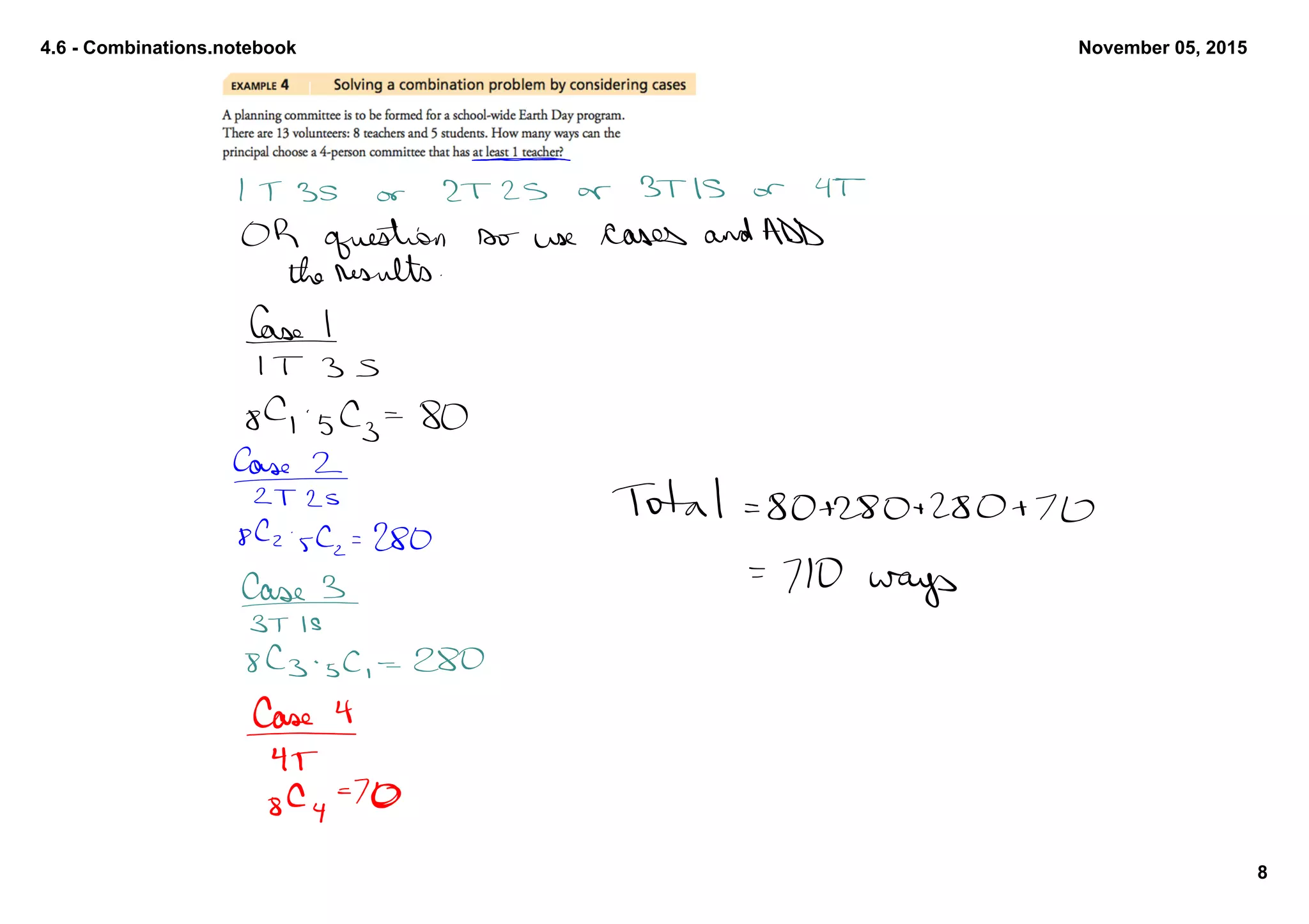 4.6 Combinations.notebook
8
November 05, 2015