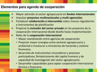 Resultados del diálogo sobre agricultura y cambio climático a través de seminarios regionales (2010-2015)