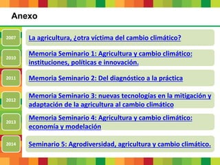 Resultados del diálogo sobre agricultura y cambio climático a través de seminarios regionales (2010-2015)