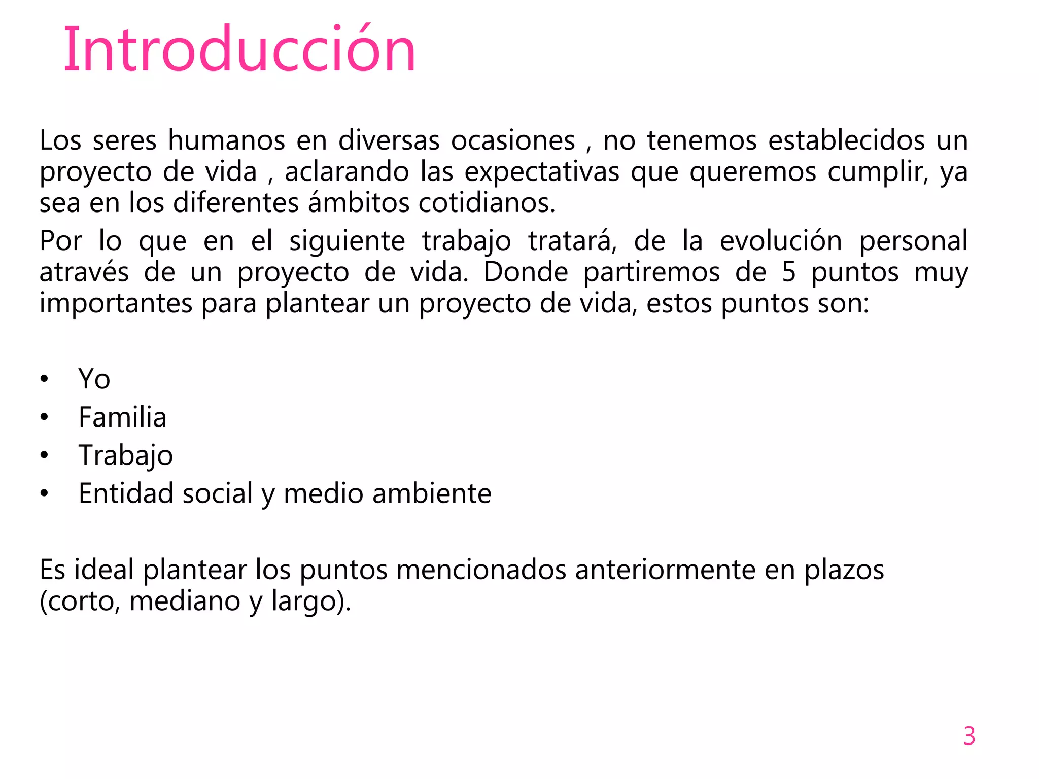 Actividad 4.2 Hacer un proyecto de evolución personal (Yo, Familia