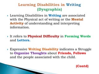 Writing Disability Exercise Example 4. special education | PPTX