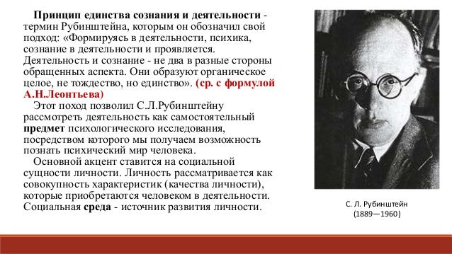 Единство сознания и деятельности психология