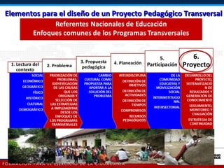 Elementos para el diseño de un Proyecto Pedagógico TransversalElementos para el diseño de un Proyecto Pedagógico Transversal
 