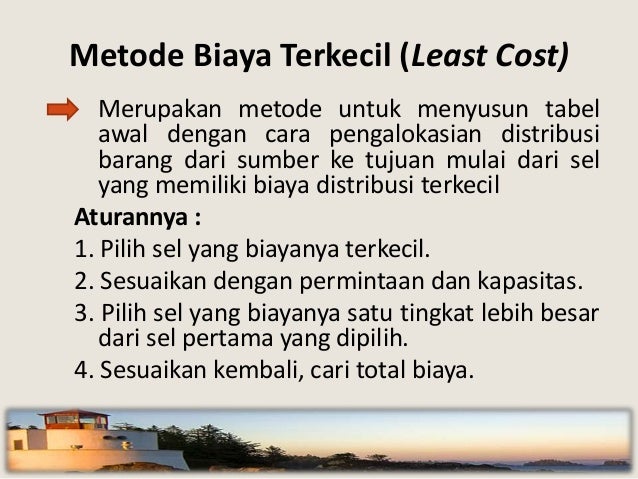 4 Metode Transportasi